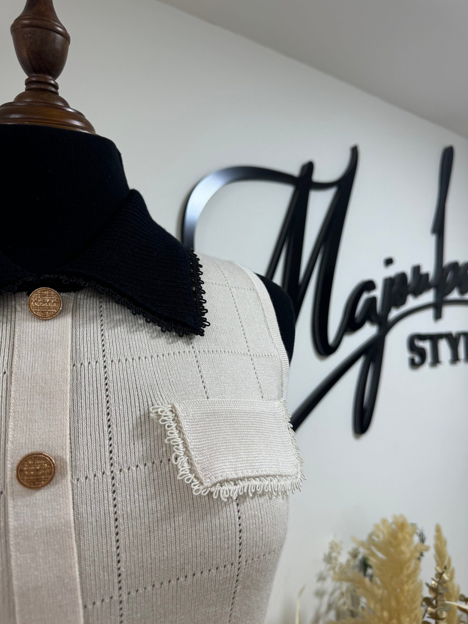 Robe Blanche En Maille – Image 2