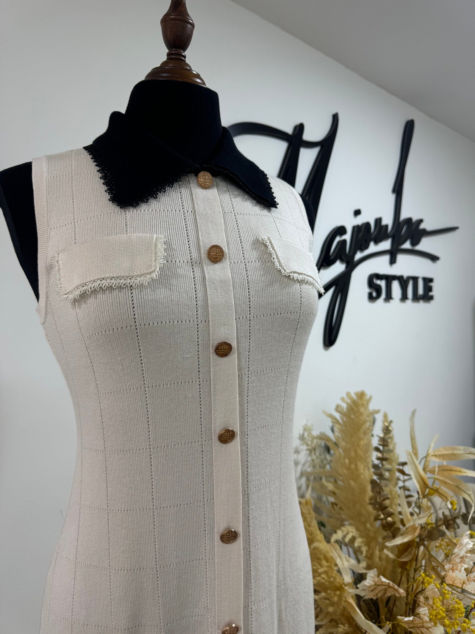 Robe Blanche En Maille – Image 4