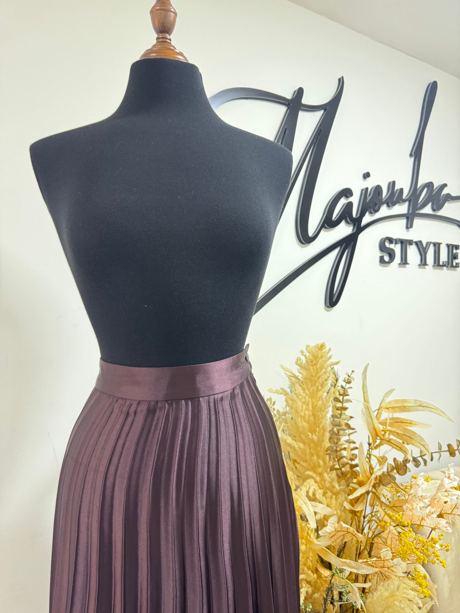 Jupe Plissée Bordeau