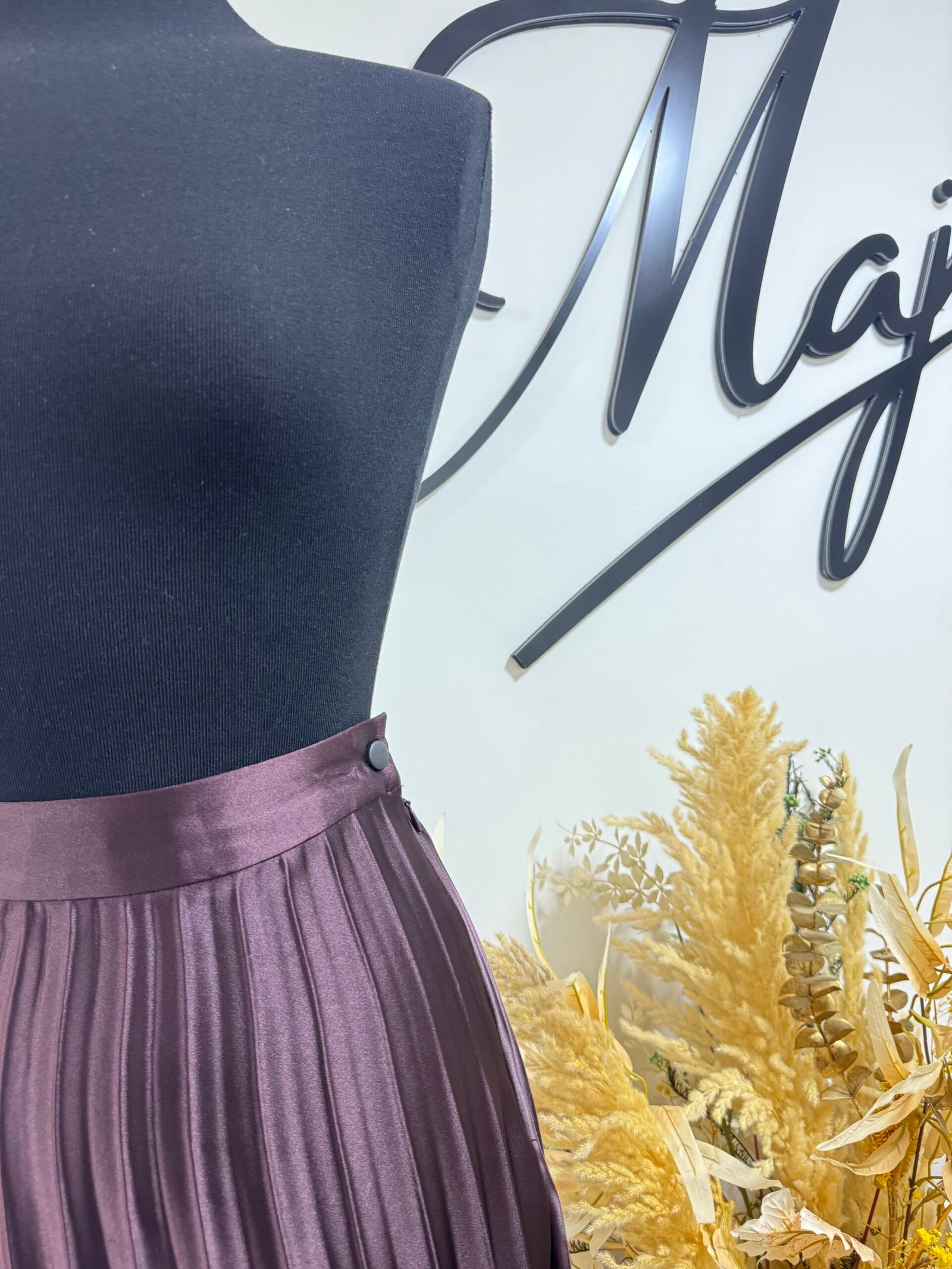 Jupe Plissée Bordeau – Image 2