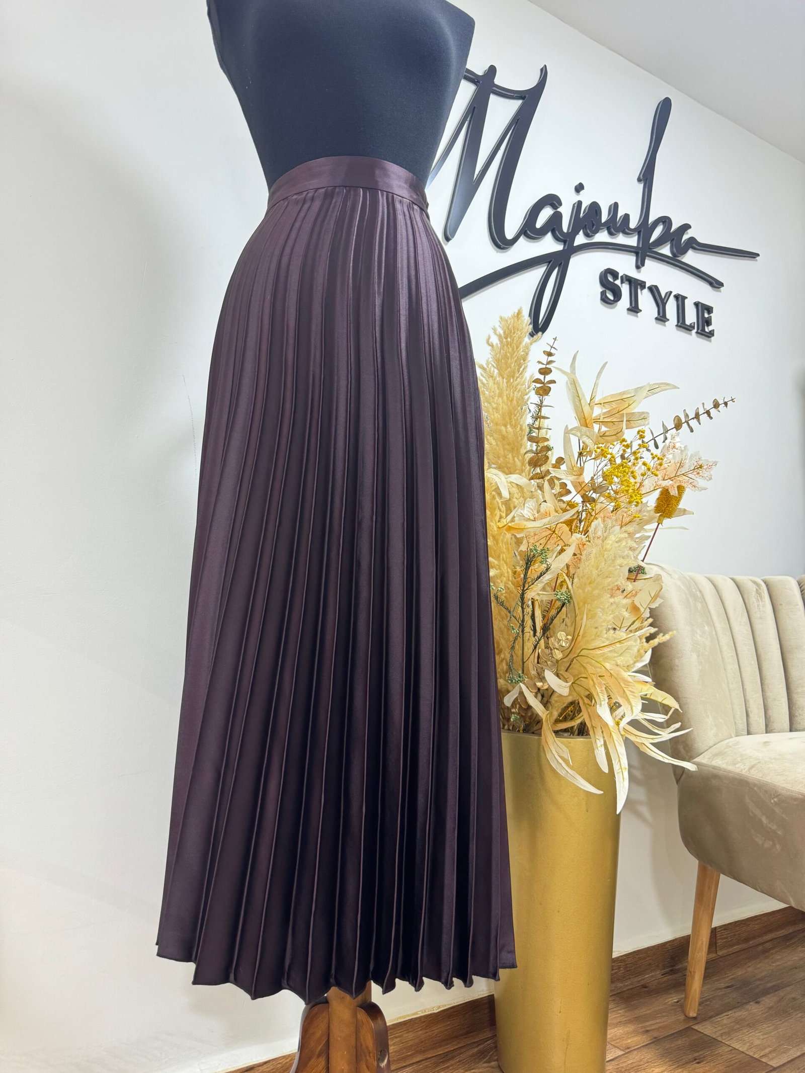 Jupe Plissée Bordeau – Image 3