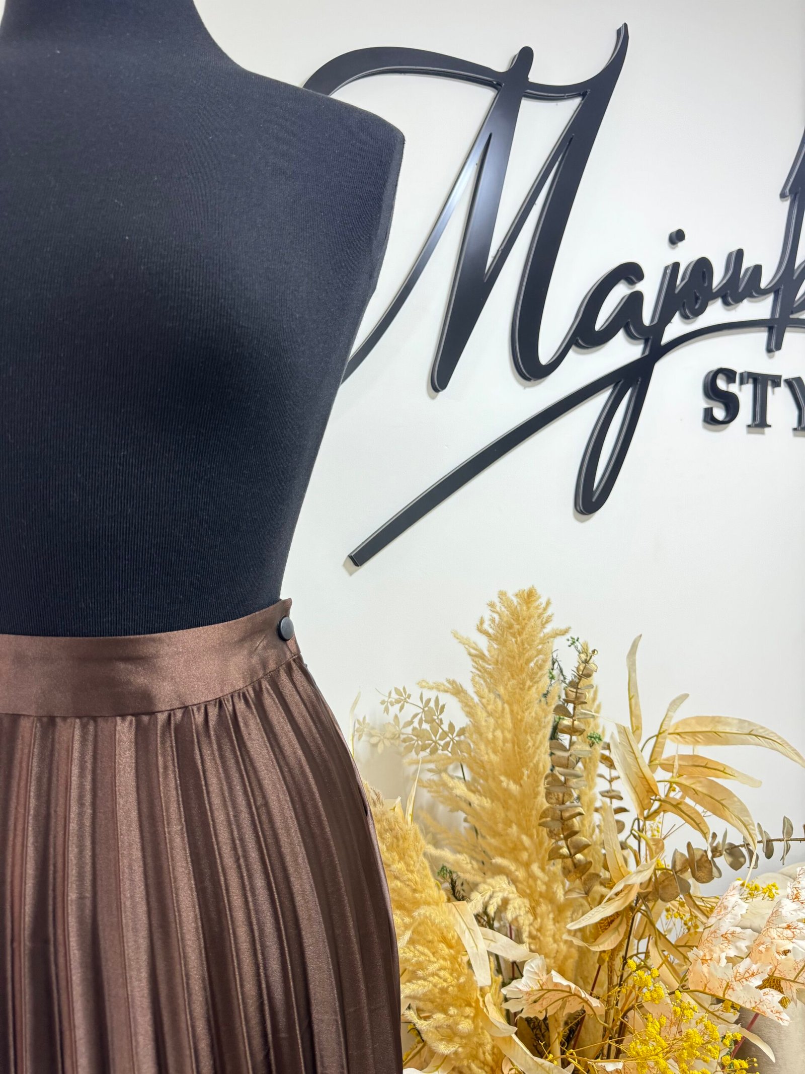 Jupe Plissée Marron – Image 2